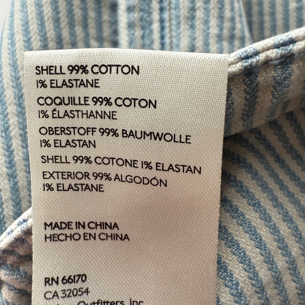 Pilcro‎ Anthropologie High Rise Railroad Stripe Wide Leg Carpenter Jeans sz 30 - Picture 6 of 9